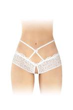 Carregar imagem no visualizador da galeria, Cueca em renda branca - Célia - Fashion Secret
