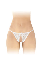 Carregar imagem no visualizador da galeria, Cueca em renda branca - Zoé - Fashion Secret