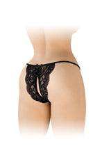 Carregar imagem no visualizador da galeria, Tanga em renda preta - Cindy - Fashion Secret