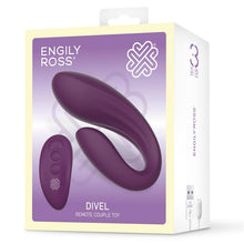 Carregar imagem no visualizador da galeria, Vibrador duplo com comando - para casal - com estimulador vaginal e clitóris - Divel - Engily Ross
