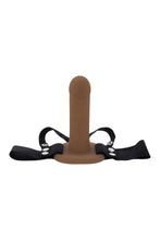 Carregar imagem no visualizador da galeria, Strap-on oco castanho - 14 cm - Our first hollow strap-on - Selopa
