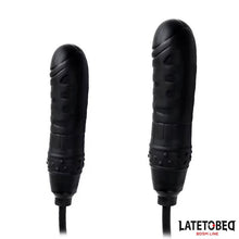 Carregar imagem no visualizador da galeria, Dildo insuflável preto - 16.5 cm - Inflatable dildo - Latetobed