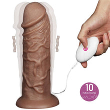 Carregar imagem no visualizador da galeria, Vibrador realístico - Castanho - 26cm - Realistic Chubby Vibrating Dildo - Love Toy