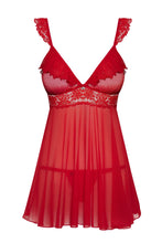 Carregar imagem no visualizador da galeria, Camisa de noite e tanga - 863-BAB-3 - Vermelho - Obsessive