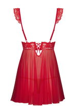 Carregar imagem no visualizador da galeria, Camisa de noite e tanga - 863-BAB-3 - Vermelho - Obsessive