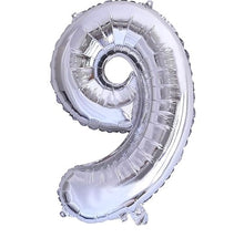 Carregar imagem no visualizador da galeria, Balões prateados com números e letras