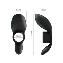 Carregar imagem no visualizador da galeria, Anel Peniano vibratório com 2 estimuladores - Recarregável - Vibrating Penis Sleeve - Pretty Love