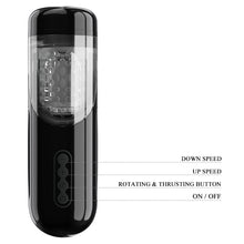 Carregar imagem no visualizador da galeria, Masturbador masculino com movimento de rotação e sobe e desce - Preto - Lorelei - Pretty Love