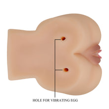 Carregar imagem no visualizador da galeria, Masturbador com vibração - Vagina e Ânus - Kylie - Bege - Crazy Bull