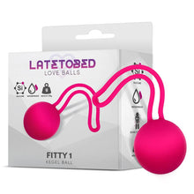 Carregar imagem no visualizador da galeria, Bola vaginal para exercícios pélvicos - Rosa - Fitty 1 - Latetobed