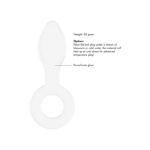 Carregar imagem no visualizador da galeria, Plug anal branco em vidro borossilicato - Crystalino Shots