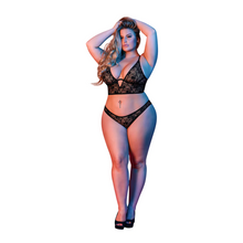 Carregar imagem no visualizador da galeria, Conjunto top e cueca em preto - Underwired bralette e panty set - Sexy Time