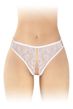 Carregar imagem no visualizador da galeria, Cueca em renda branca - Victoria - Fashion Secret