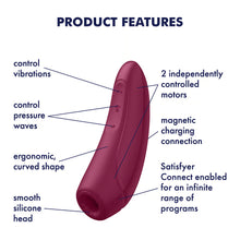 Carregar imagem no visualizador da galeria, Estimulador de clitóris por ondas de pressão com APP - Curvy 1 - Bordô - Satisfyer