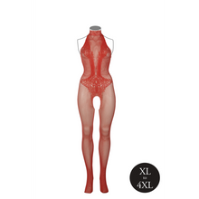 Carregar imagem no visualizador da galeria, Bodystocking - Vermelho - Plus Size - Le Désir