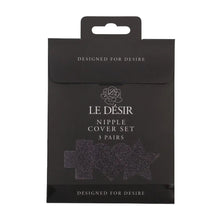 Carregar imagem no visualizador da galeria, 3 pares de tapa mamilos - Nipple cover set 3 pairs - Preto - Le désir