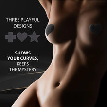 Carregar imagem no visualizador da galeria, 3 pares de tapa mamilos - Nipple cover set 3 pairs - Preto - Le désir