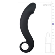 Carregar imagem no visualizador da galeria, Dildo - Curved Dong - Preto - 17,5cm - EasyToys