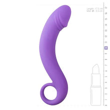 Carregar imagem no visualizador da galeria, Dildo - Curved Dong - Roxo - 17,5cm - EasyToys