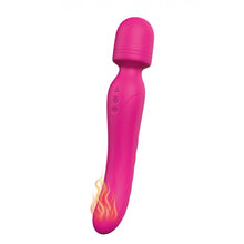 Carregar imagem no visualizador da galeria, Estimulador/varinha e vibrador vaginal 2 em 1 - Recarregável - Rosa - Heating bodywand
