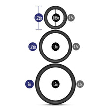 Carregar imagem no visualizador da galeria, Conjunto de 3 anéis para pénis e testículos - Preto - VS4 performance rings - Blush