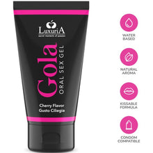 Carregar imagem no visualizador da galeria, Gel para sexo oral com aroma a cereja - Gola - 50 ml - LuxuriA