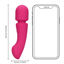 Carregar imagem no visualizador da galeria, Estimulador / Varinha e Vibrador Vaginal 2 em 1 - Recarregável - Double sided wand vibrator - Loveline