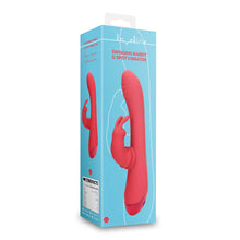 Carregar imagem no visualizador da galeria, Vibrador vaginal com estimulador de clitóris oscilante - Vermelho - Swinging Rabbit - Loveline