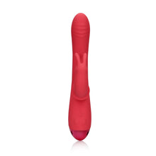 Carregar imagem no visualizador da galeria, Vibrador vaginal com estimulador de clitóris oscilante - Vermelho - Swinging Rabbit - Loveline