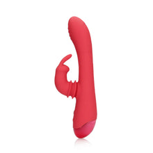 Carregar imagem no visualizador da galeria, Vibrador vaginal com estimulador de clitóris oscilante - Vermelho - Swinging Rabbit - Loveline