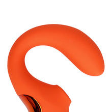Carregar imagem no visualizador da galeria, Vibrador vaginal com estimulador de clitóris com pulsação - Laranja - G-spot vibrator with clitorial pulse wave - Loveline