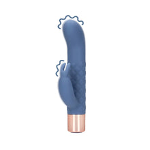 Carregar imagem no visualizador da galeria, Vibrador vaginal com estimulador de clitóris - Recarregável - Azul - Mini rabbit vibrator - Loveline