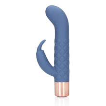 Carregar imagem no visualizador da galeria, Vibrador vaginal com estimulador de clitóris - Recarregável - Azul - Mini rabbit vibrator - Loveline