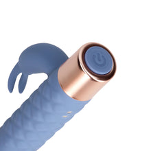 Carregar imagem no visualizador da galeria, Vibrador vaginal com estimulador de clitóris - Recarregável - Azul - Mini rabbit vibrator - Loveline