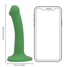 Carregar imagem no visualizador da galeria, Vibrador recarregável -  16.9 cm - Recarregável - Non-Phallic Vibrating dildo Small - Verde - Loveline