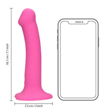 Carregar imagem no visualizador da galeria, Vibrador recarregável -  18cm - Recarregável - Non-Phallic Vibrating dildo Medium - Rosa - Loveline