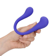 Carregar imagem no visualizador da galeria, Vibrador 2 em 1 dobrável com comando - Roxo - Dual-ended bendable vibe with remote control - Loveline