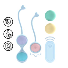 Carregar imagem no visualizador da galeria, Kit com 5 bolas vaginais vibratórias e comando - Loveline