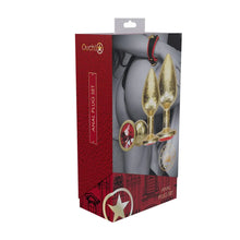 Carregar imagem no visualizador da galeria, Conjunto 3 plugs anais em metal dourados com brilhantes - Milan - OUCH!