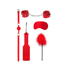 Carregar imagem no visualizador da galeria, Kit BDSM com 5 peças - Vermelho - Introductory bondage kit #4 - Ouch!