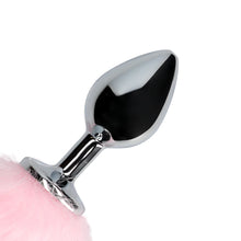 Carregar imagem no visualizador da galeria, Plug anal cauda de raposa rosa com luzes LED - Light-up fox tail - Ouch!