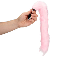 Carregar imagem no visualizador da galeria, Plug anal cauda de raposa rosa com luzes LED - Light-up fox tail - Ouch!