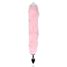 Carregar imagem no visualizador da galeria, Plug anal cauda de raposa rosa com luzes LED - Light-up fox tail - Ouch!