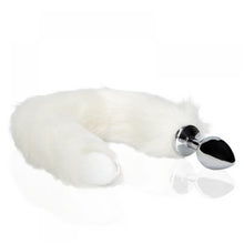 Carregar imagem no visualizador da galeria, Plug anal cauda de raposa branca com luzes LED - Light-up fox tail - Ouch!