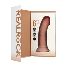 Carregar imagem no visualizador da galeria, Vibrador realístico recarregável - 16 cm - Bege - Realistic vibrating dildo with suction cup 6” - Real Rock