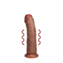 Carregar imagem no visualizador da galeria, Vibrador realístico recarregável - 16 cm - Moreno - Realistic vibrating dildo with suction cup 6” - Real Rock