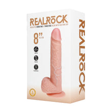 Carregar imagem no visualizador da galeria, Vibrador realístico com movimento sobe e desce - 16.5 cm - Bege - Realistic vibrating & thrusting dildo with suction cup 8” - Real Rock