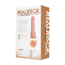 Carregar imagem no visualizador da galeria, Vibrador realístico com movimento sobe e desce - 16.5 cm - Bege - Realistic vibrating & thrusting dildo with suction cup 8” - Real Rock