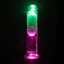 Carregar imagem no visualizador da galeria, Vibrador realístico com luzes LED - 15.2 cm - Real Rock
