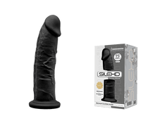 Carregar imagem no visualizador da galeria, Dildo realístico termo-reativo - 19cm - Preto - SILEXD